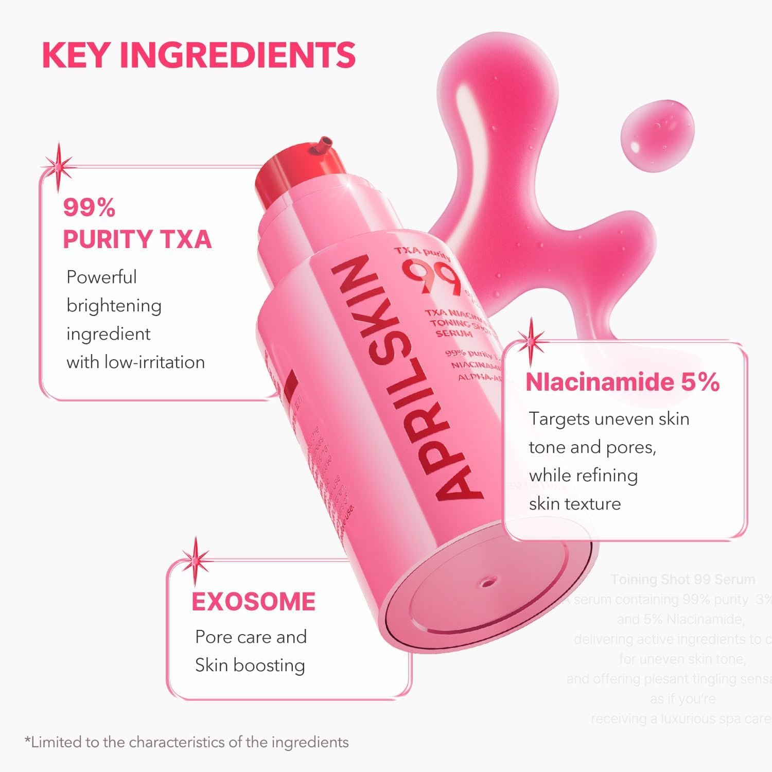 APRIL SKIN TXA Niacinamide Toning Shot 99 Serum (30ml) - Image 7