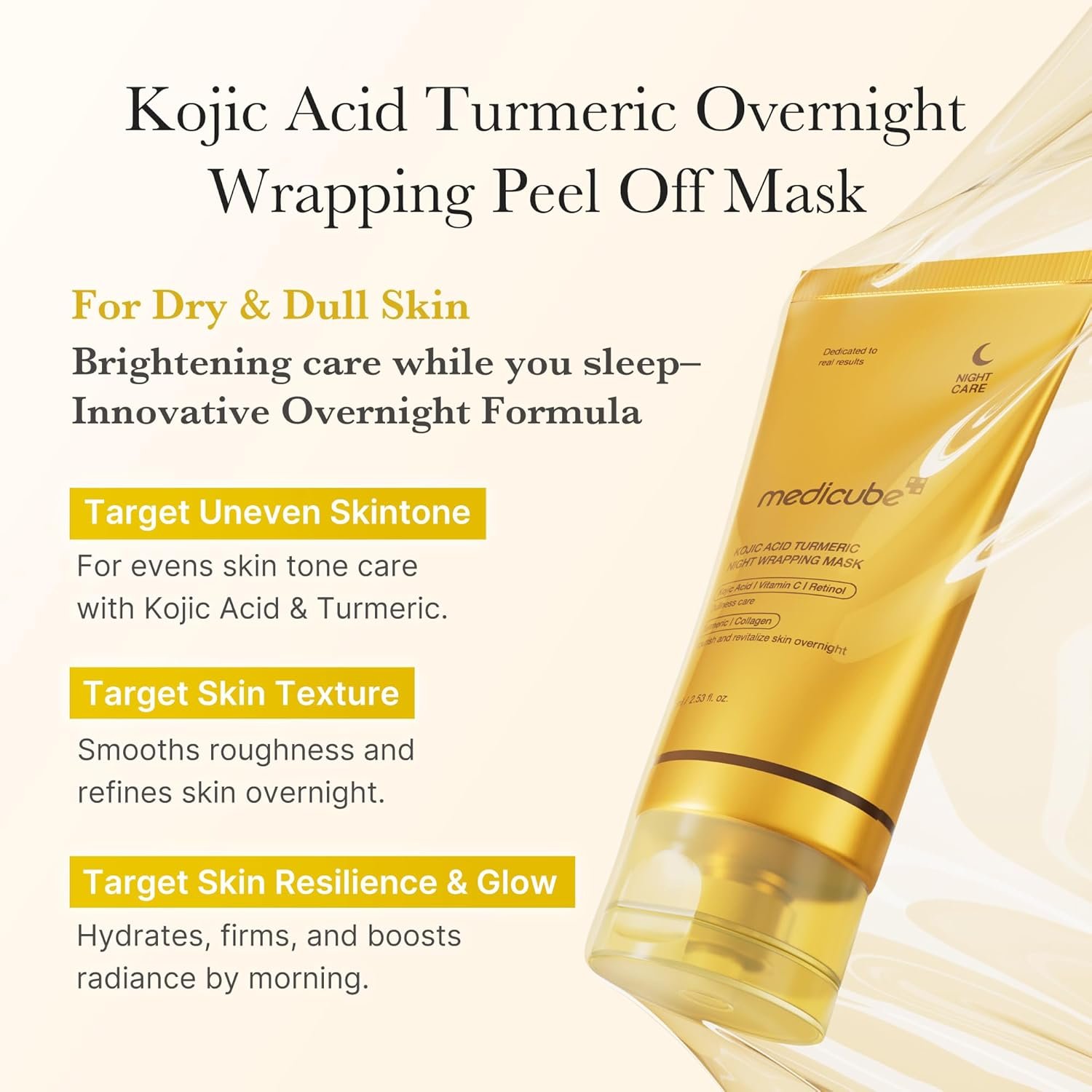 Medicube Kojic Acid Turmeric Night Wrapping Mask (75mL) - Image 2
