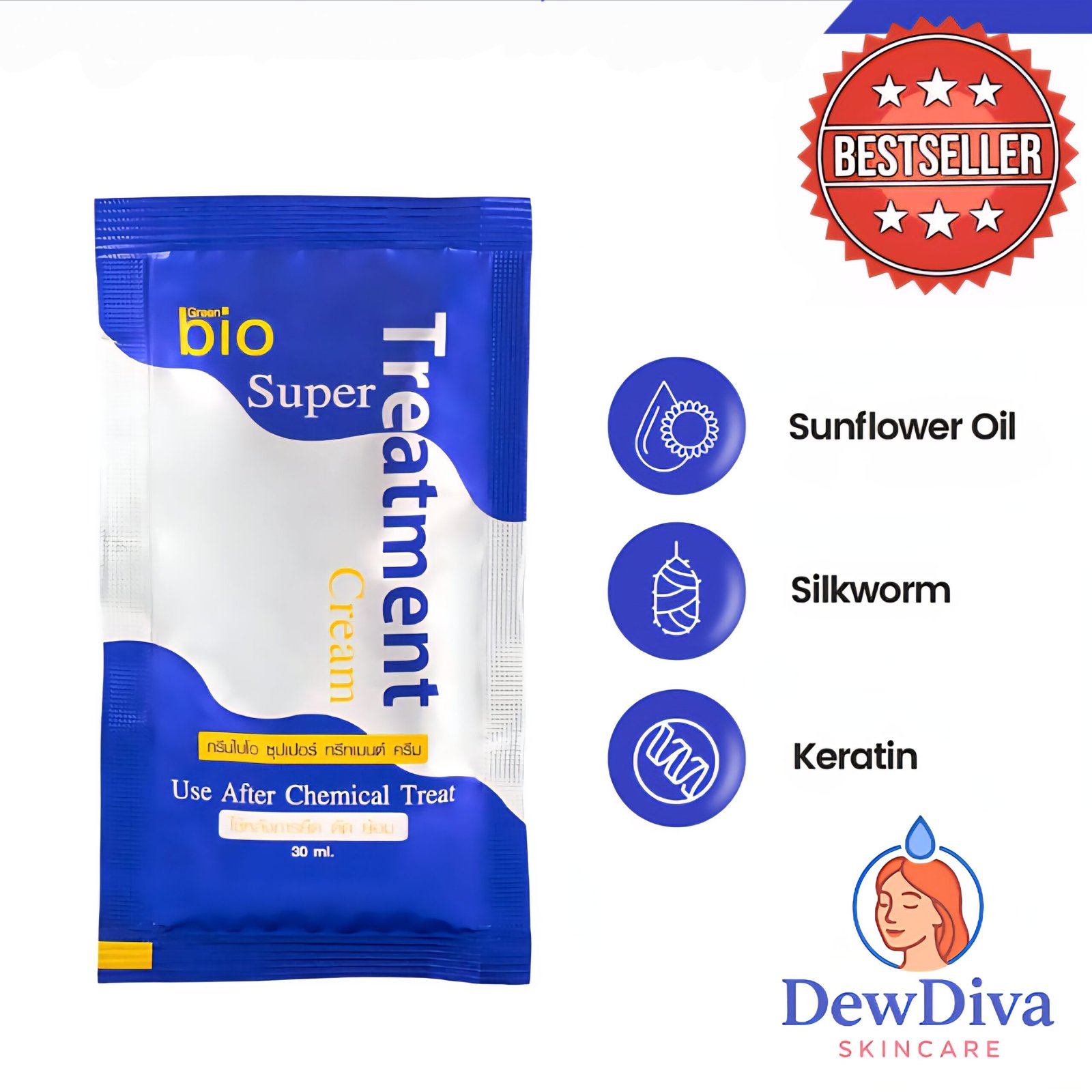 Green Bio Super- Hair Spa Treatment Cream- 30ml- mini - Image 3