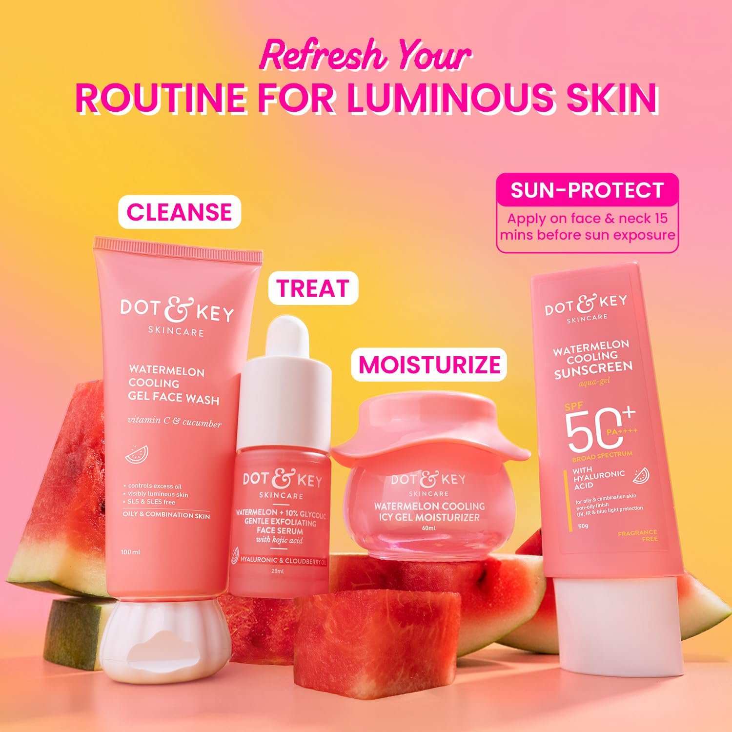 Dot & Key Watermelon Cooling Sunscreen Aqua-Gel SPF50+ PA++++ (80g) - Image 6